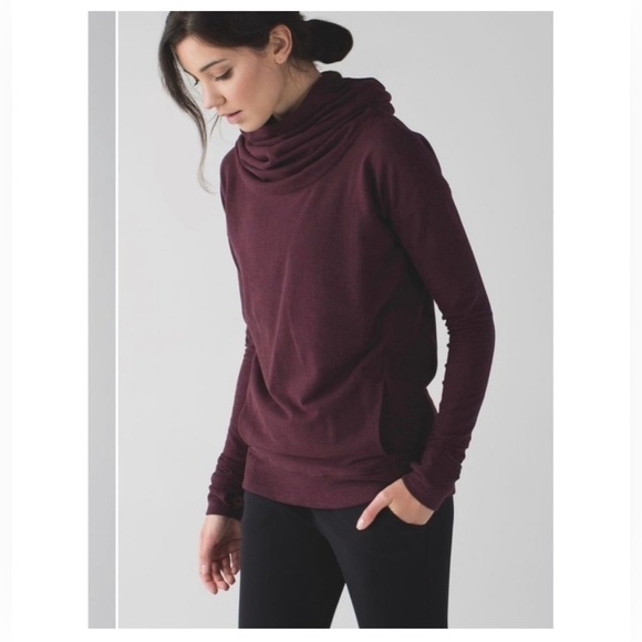 Lululemon Stress Less Hoodie Heathered Bordeaux Drama - Picture 1 of 17